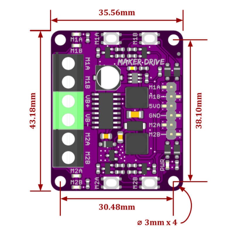 Maker Drive: Simplifying H-Bridge Motor Driver by Cytron - The Pi Hut