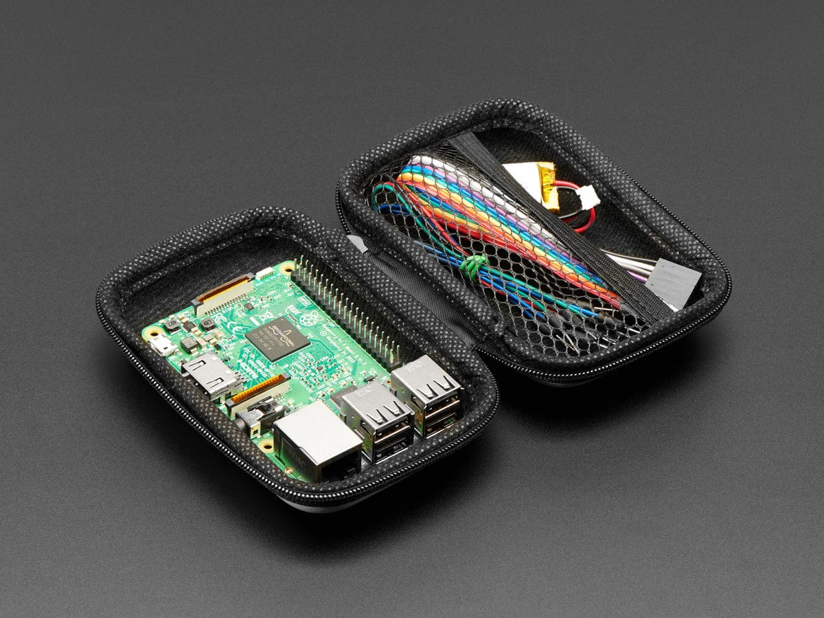 Maker-Friendly Zipper Case - Black by The Pi Hut - The Pi Hut