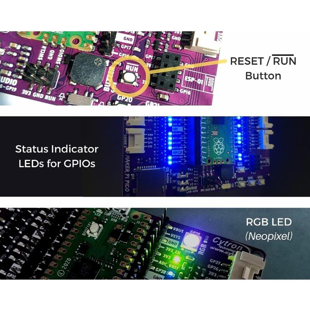 Maker Pi Pico Base (without Pico) by Cytron - The Pi Hut