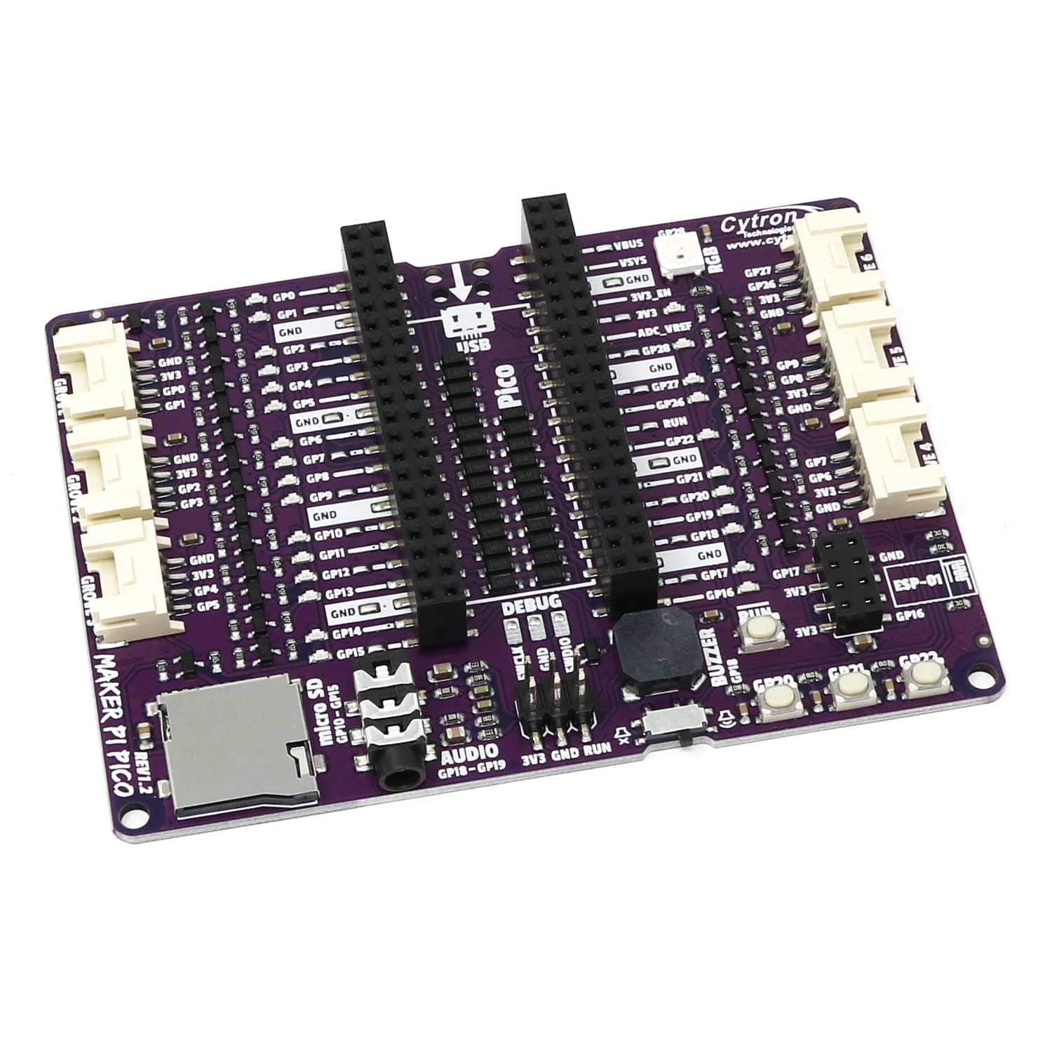 Maker Pi Pico Base (without Pico) by Cytron - The Pi Hut