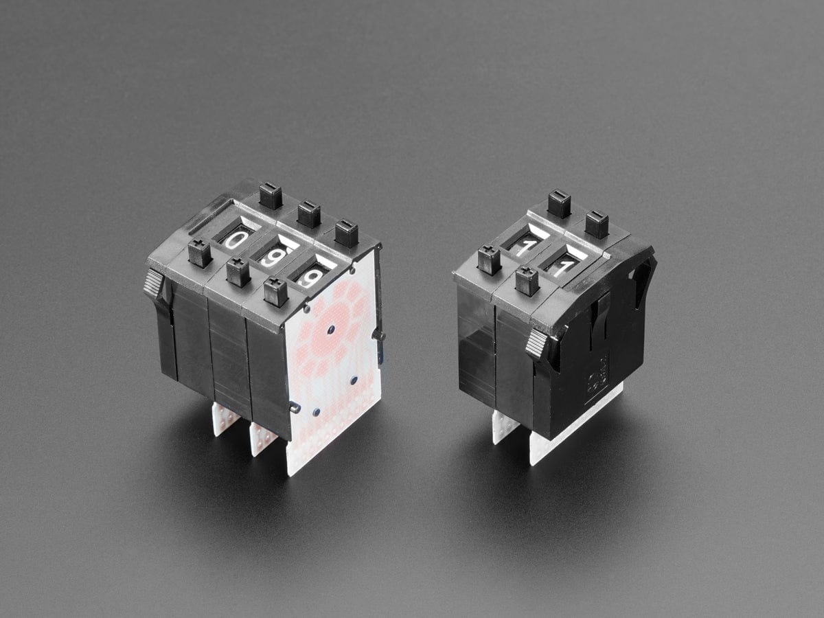 Mechanical Decade Counters - Large Size - Pack of 5 by The Pi Hut - The Pi Hut