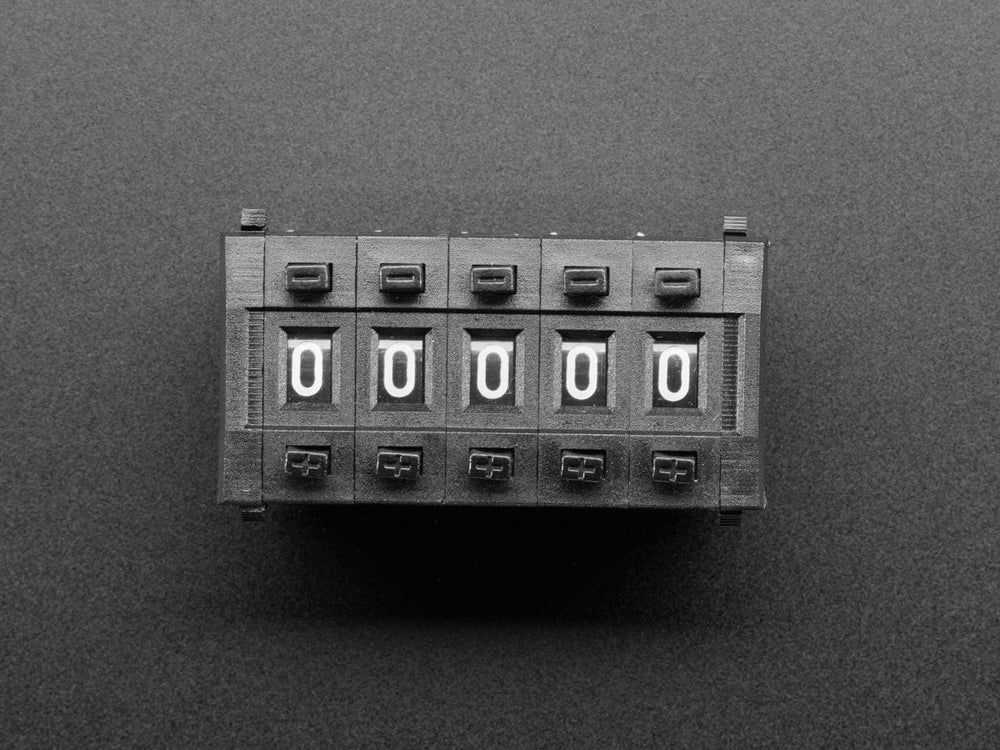 Mechanical Decade Counters - Small Size - Pack of 5 by The Pi Hut - The Pi Hut