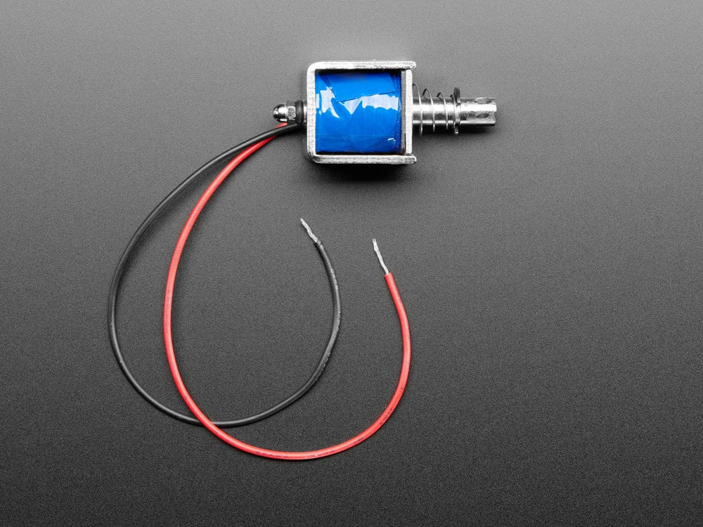 Medium Push-Pull Solenoid - 5V or 6V by The Pi Hut - The Pi Hut