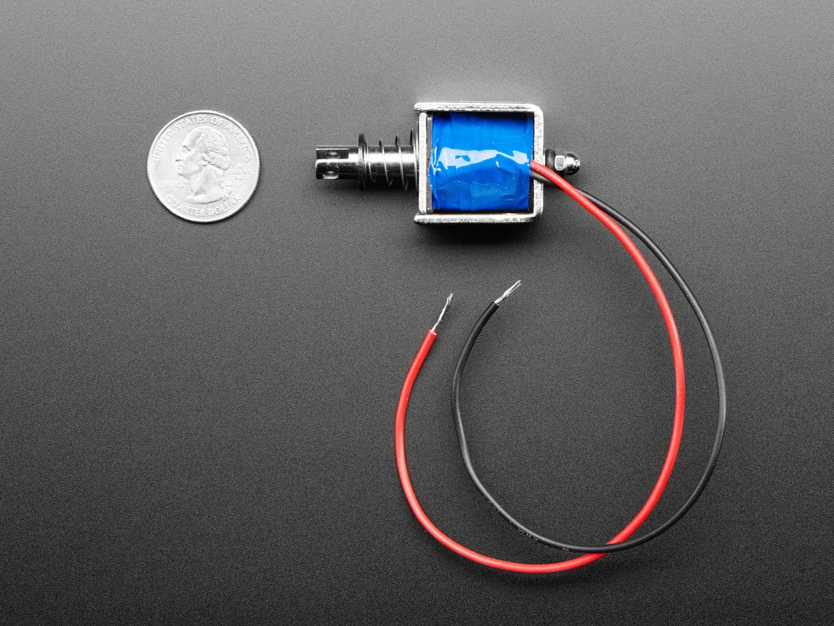 Medium Push-Pull Solenoid - 5V or 6V by The Pi Hut - The Pi Hut