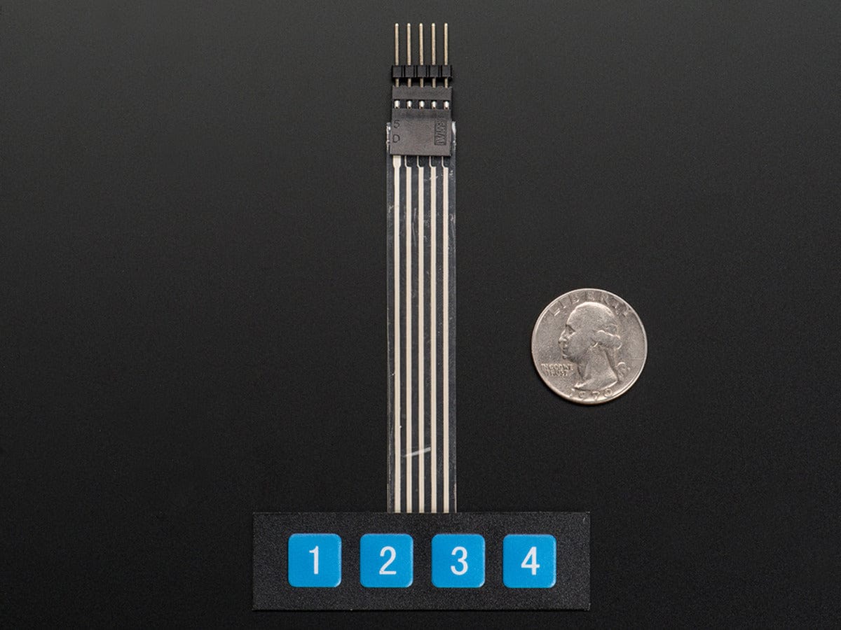 Membrane 1x4 Keypad + Extras by The Pi Hut - The Pi Hut
