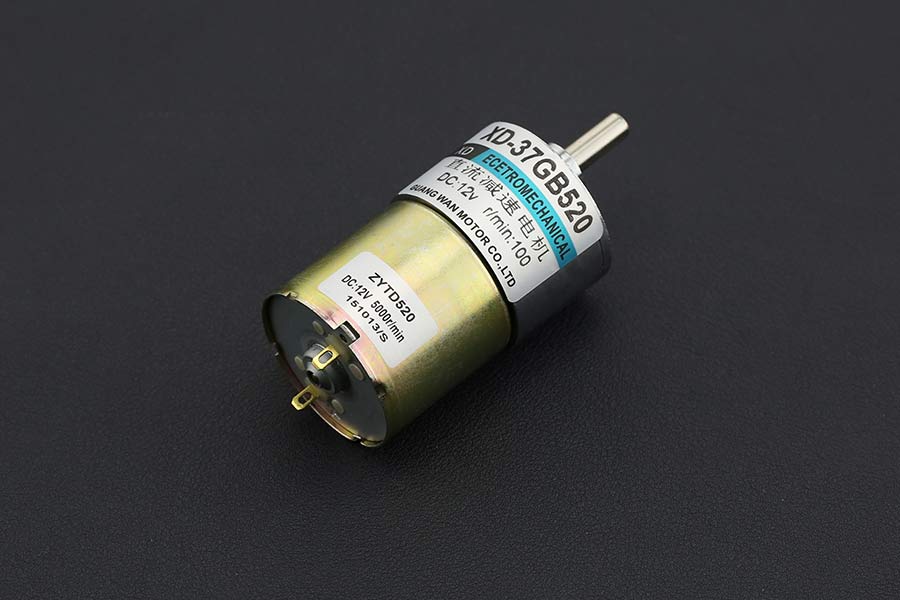 Metal DC Geared Motor - 12V 100RPM 12kg.cm by The Pi Hut - The Pi Hut