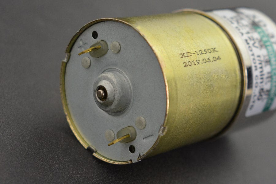 Metal DC Geared Motor - 12V 50RPM 26kg.cm by The Pi Hut - The Pi Hut