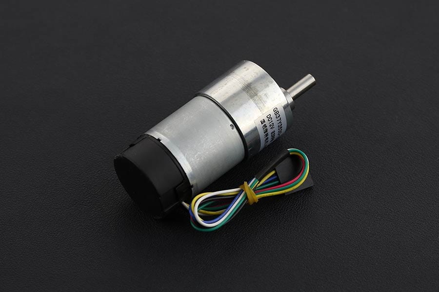 Metal DC Geared Motor w/Encoder - 12V 83RPM 45Kg.cm by DFRobot - The Pi Hut
