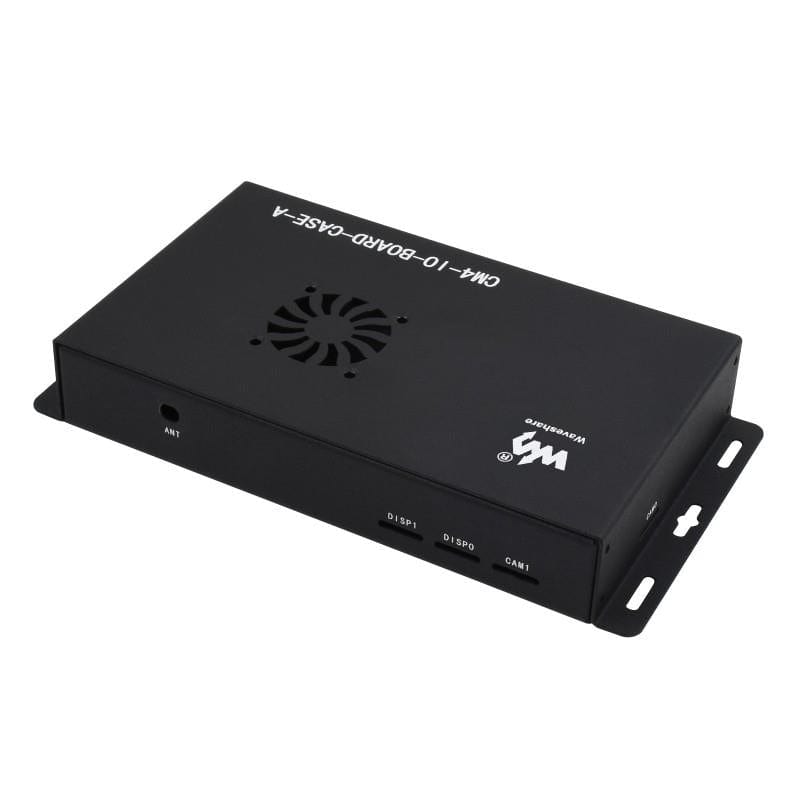 Metal Enclosure for Compute Module 4 IO Board (with Cooling Fan) by Waveshare - The Pi Hut