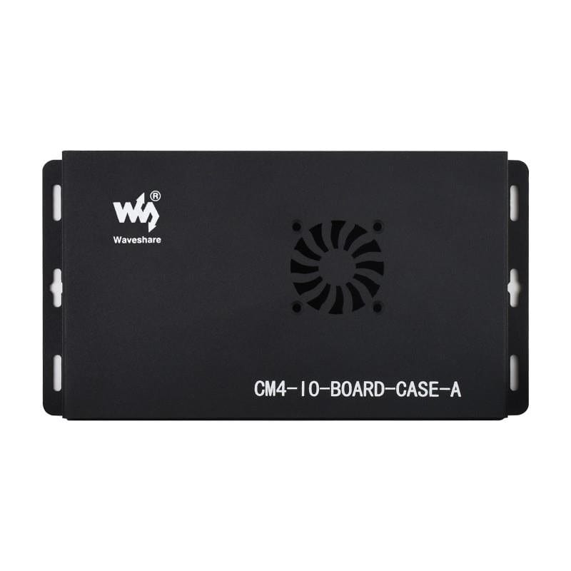 Metal Enclosure for Compute Module 4 IO Board (with Cooling Fan) by Waveshare - The Pi Hut
