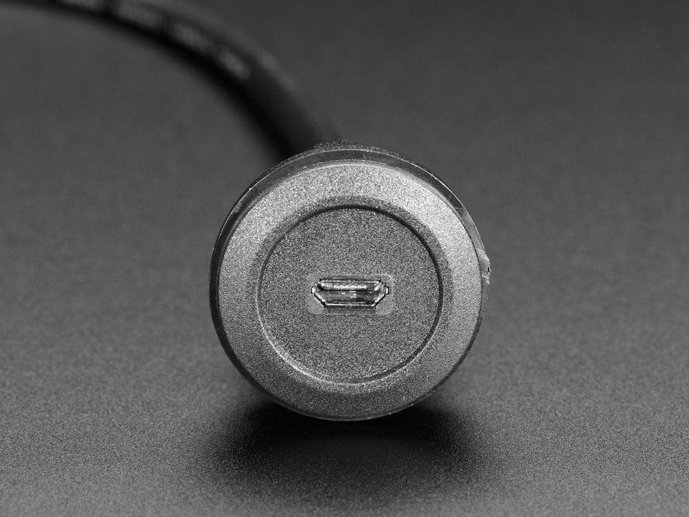 Micro B Round Panel Mount Extension Cable - 30cm by The Pi Hut - The Pi Hut