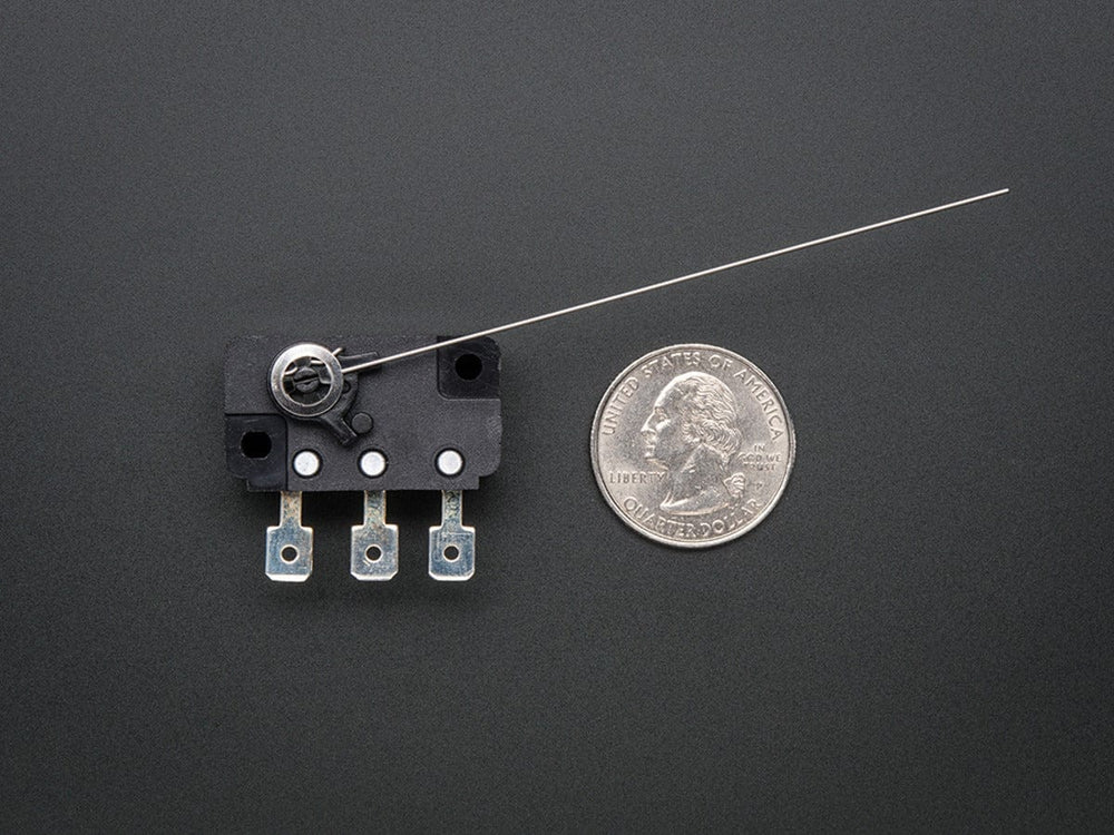 Micro Switch w/Wire - Three Terminals by The Pi Hut - The Pi Hut