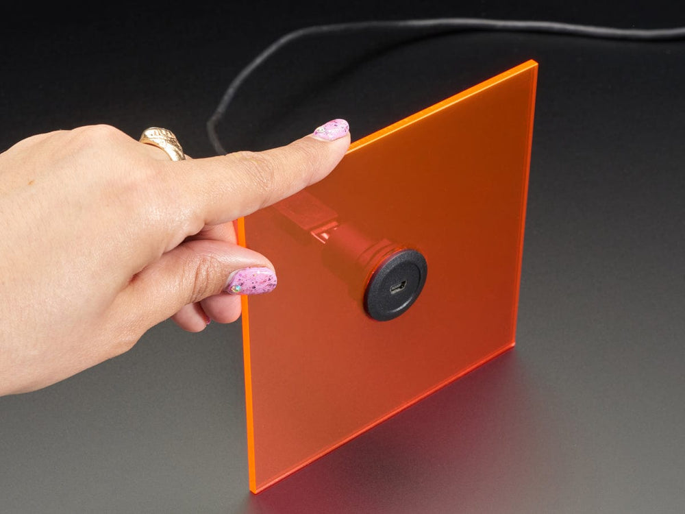 Micro USB B Jack to USB A Plug Round Panel Mount Adapter by The Pi Hut - The Pi Hut