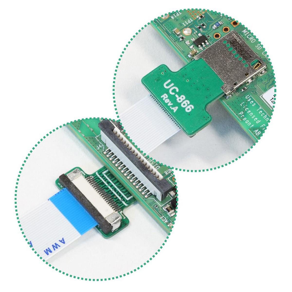 MicroSD Extender Set for Uctronics Cluster Cases (4 pieces) by Uctronics - The Pi Hut