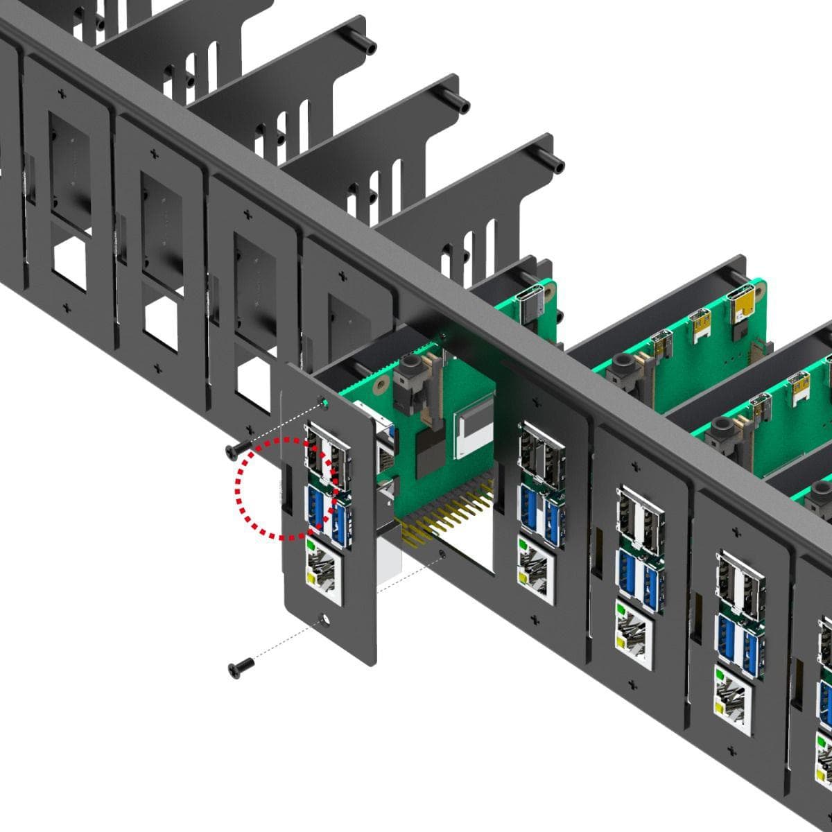 MicroSD Extender Set for Uctronics Cluster Cases (4 pieces) by Uctronics - The Pi Hut
