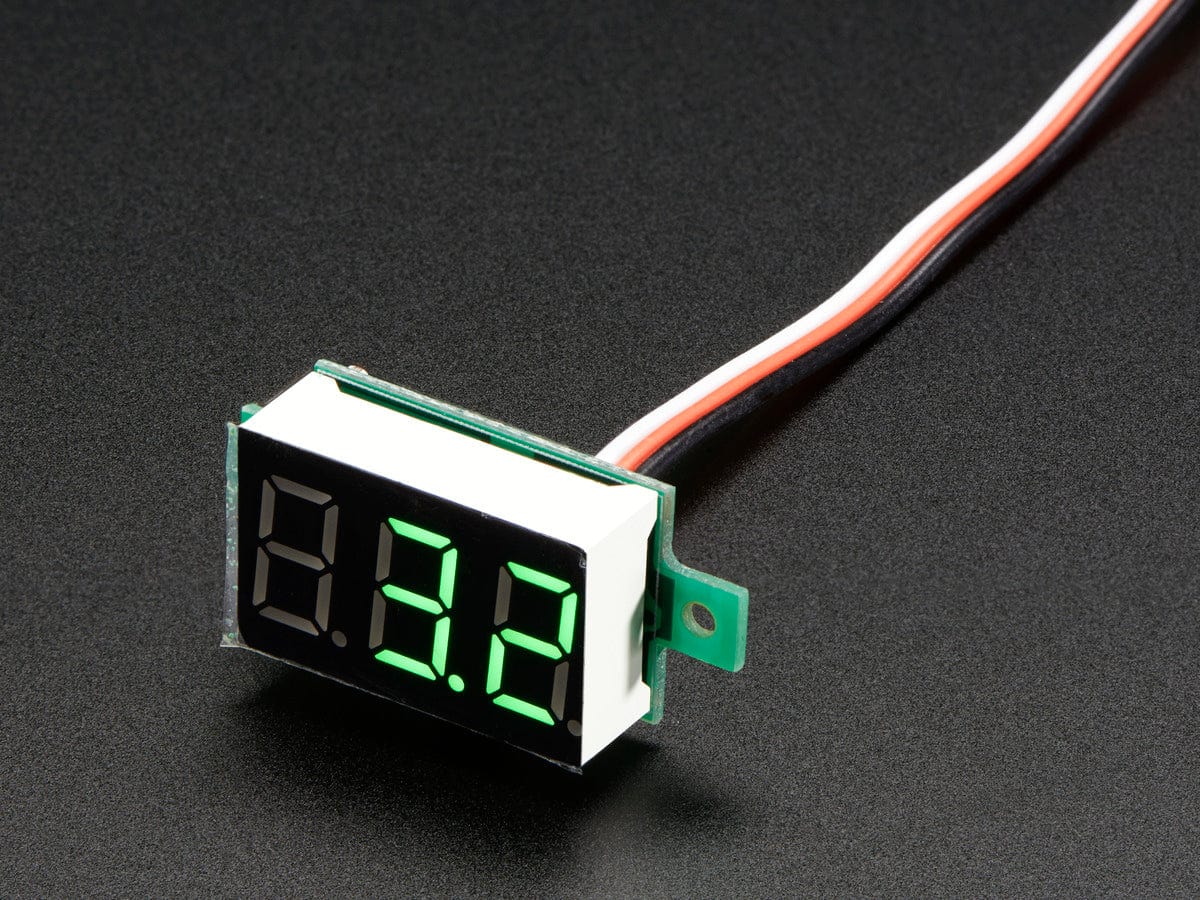 Mini 3-wire Volt Meter (0 - 99.9VDC) by The Pi Hut - The Pi Hut