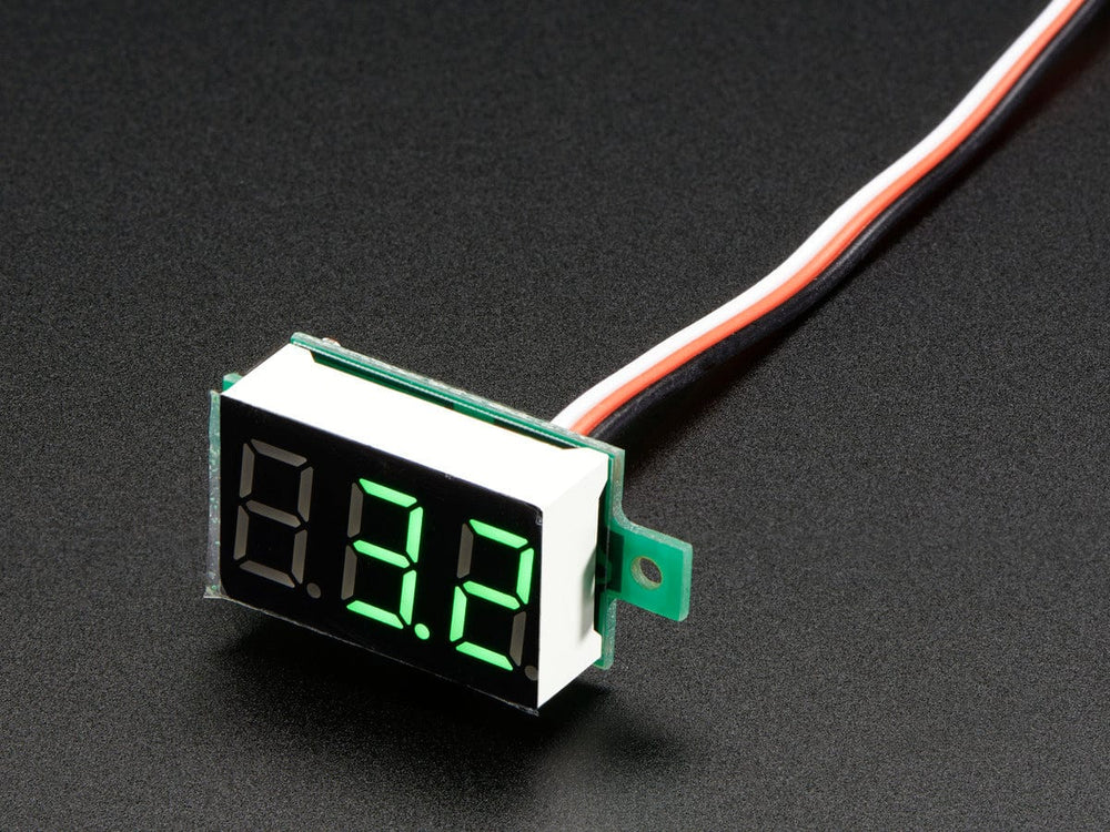 Mini 3-wire Volt Meter (0 - 99.9VDC) by The Pi Hut - The Pi Hut