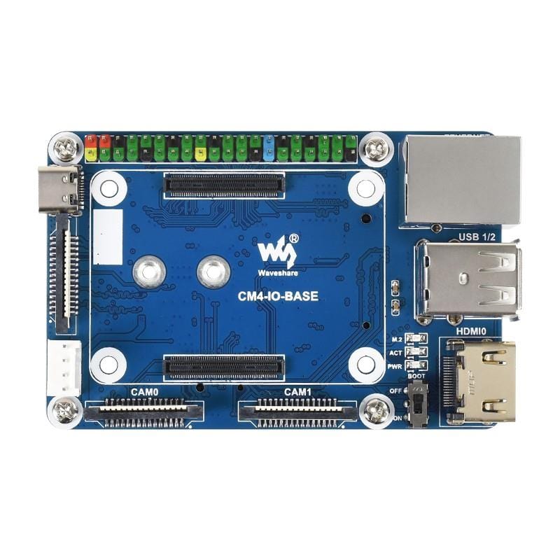 Mini Base Board (B) for Raspberry Pi Compute Module 4 (Rev 4) by Waveshare - The Pi Hut