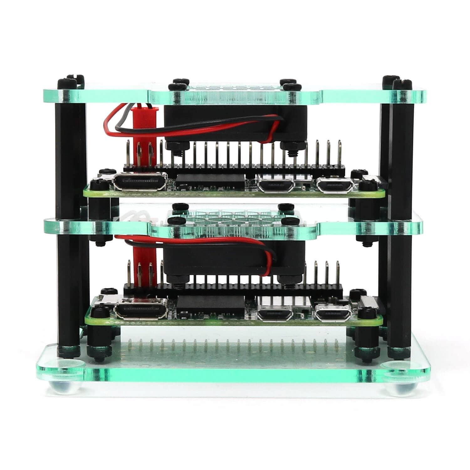 Mini Cluster Case for Raspberry Pi Zero 2 (with Fans) by The Pi Hut - The Pi Hut