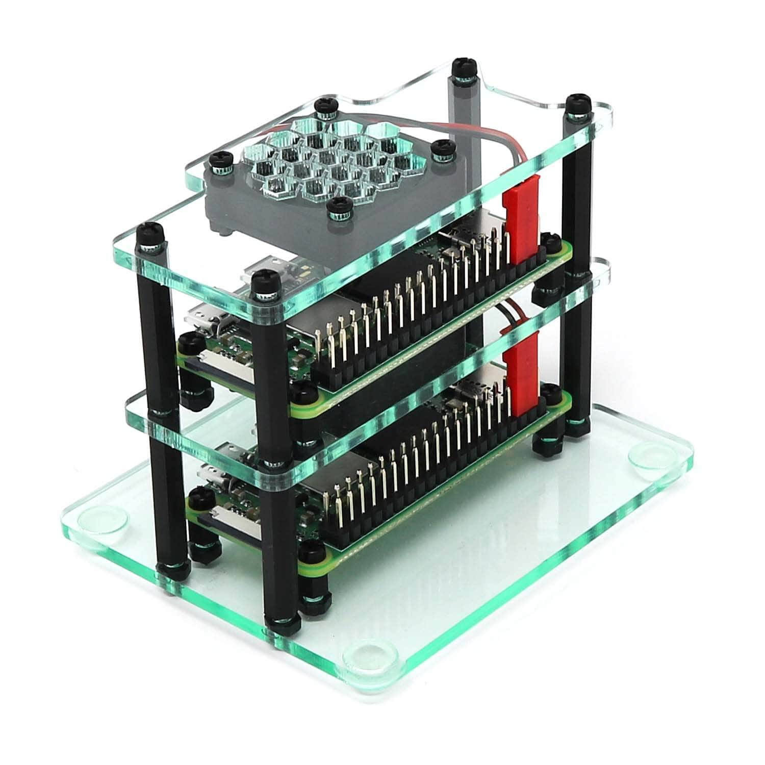 Mini Cluster Case for Raspberry Pi Zero 2 (with Fans) by The Pi Hut - The Pi Hut