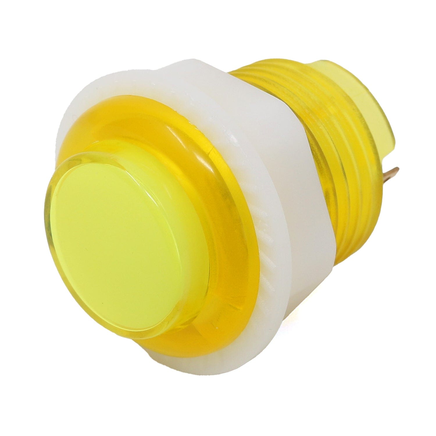 Mini LED Arcade Button - 24mm Translucent Yellow by The Pi Hut - The Pi Hut