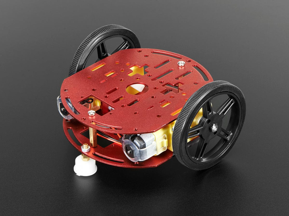 Mini Round Robot Chassis Kit - 2WD with DC Motors by Adafruit - The Pi Hut
