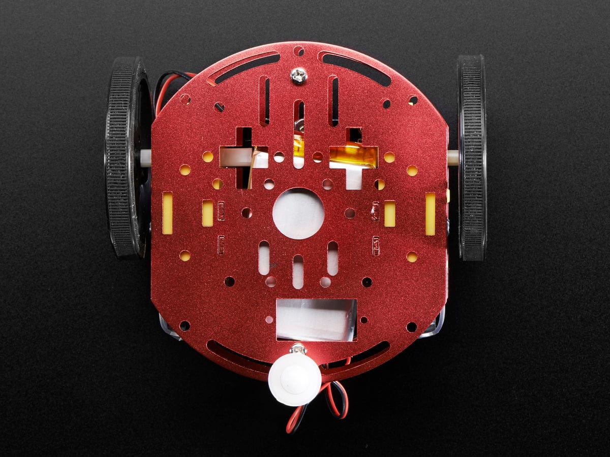 Mini Round Robot Chassis Kit - 2WD with DC Motors by Adafruit - The Pi Hut