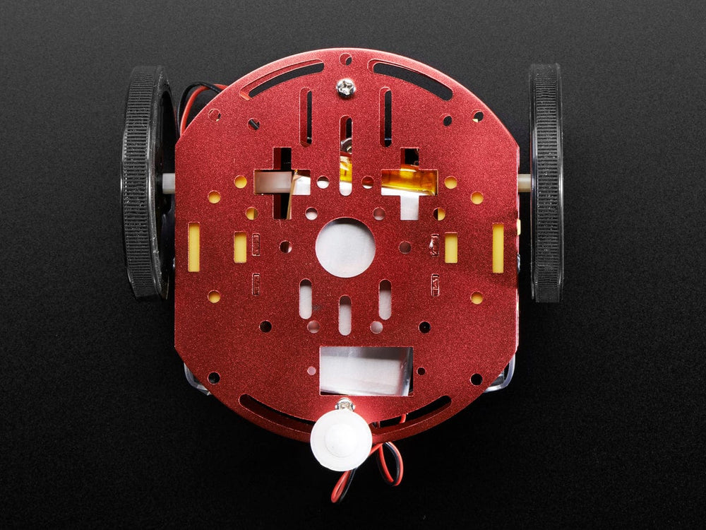 Mini Round Robot Chassis Kit - 2WD with DC Motors by Adafruit - The Pi Hut