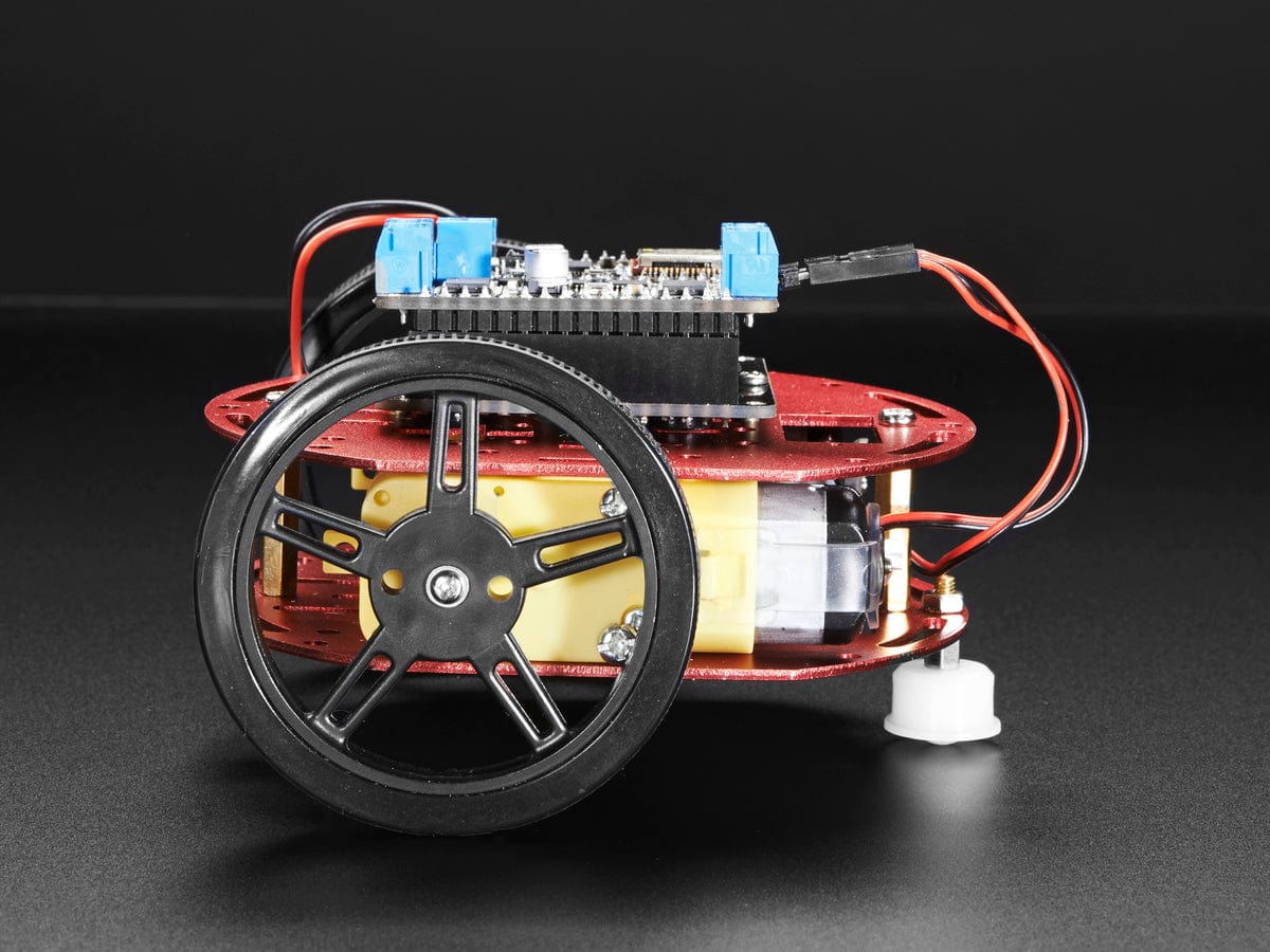 Mini Round Robot Chassis Kit - 2WD with DC Motors by Adafruit - The Pi Hut