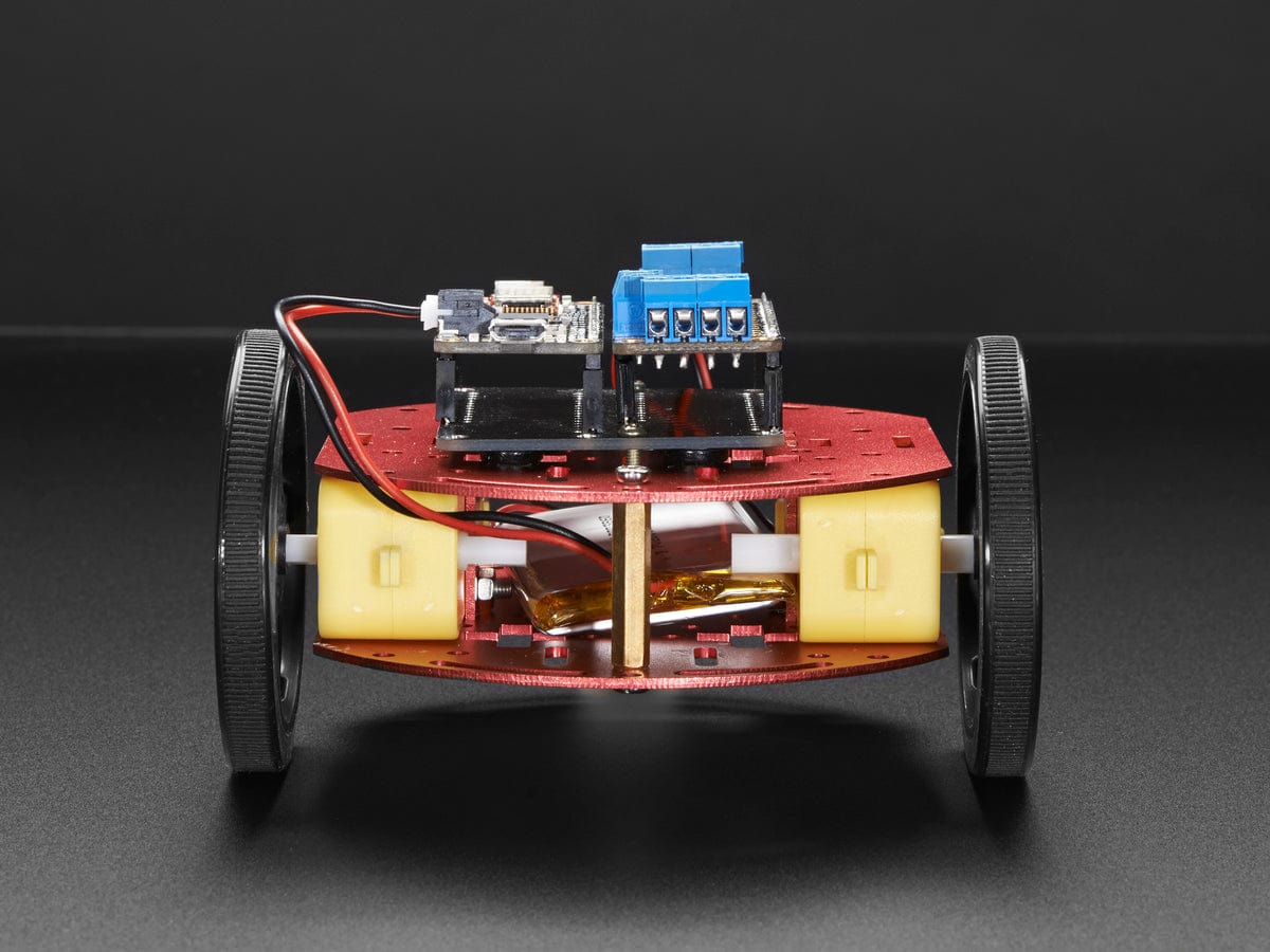 Mini Round Robot Chassis Kit - 2WD with DC Motors by Adafruit - The Pi Hut