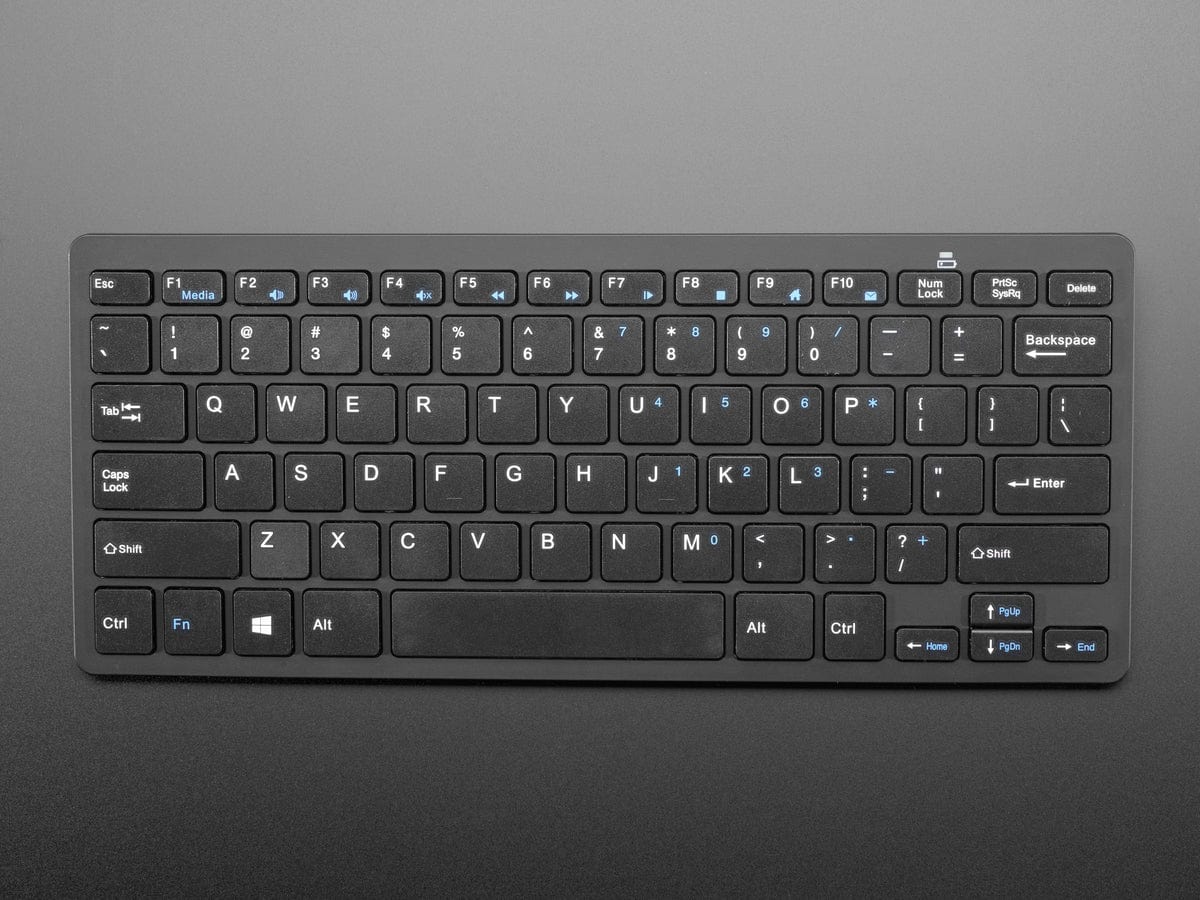 Mini Wireless Keyboard - Black (with Batteries) by The Pi Hut - The Pi Hut