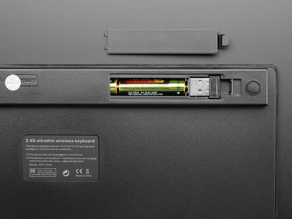 Mini Wireless Keyboard - Black (with Batteries) by The Pi Hut - The Pi Hut