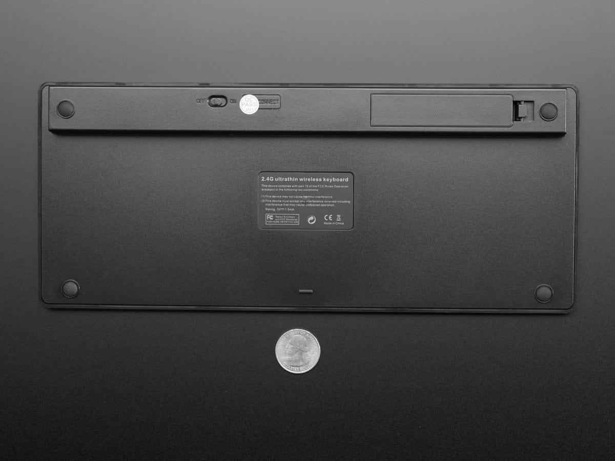 Mini Wireless Keyboard - Black (with Batteries) by The Pi Hut - The Pi Hut