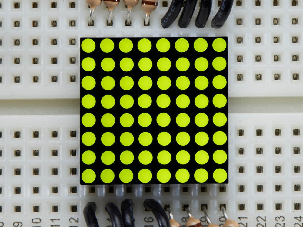 Miniature 8x8 Yellow-Green LED Matrix by The Pi Hut - The Pi Hut