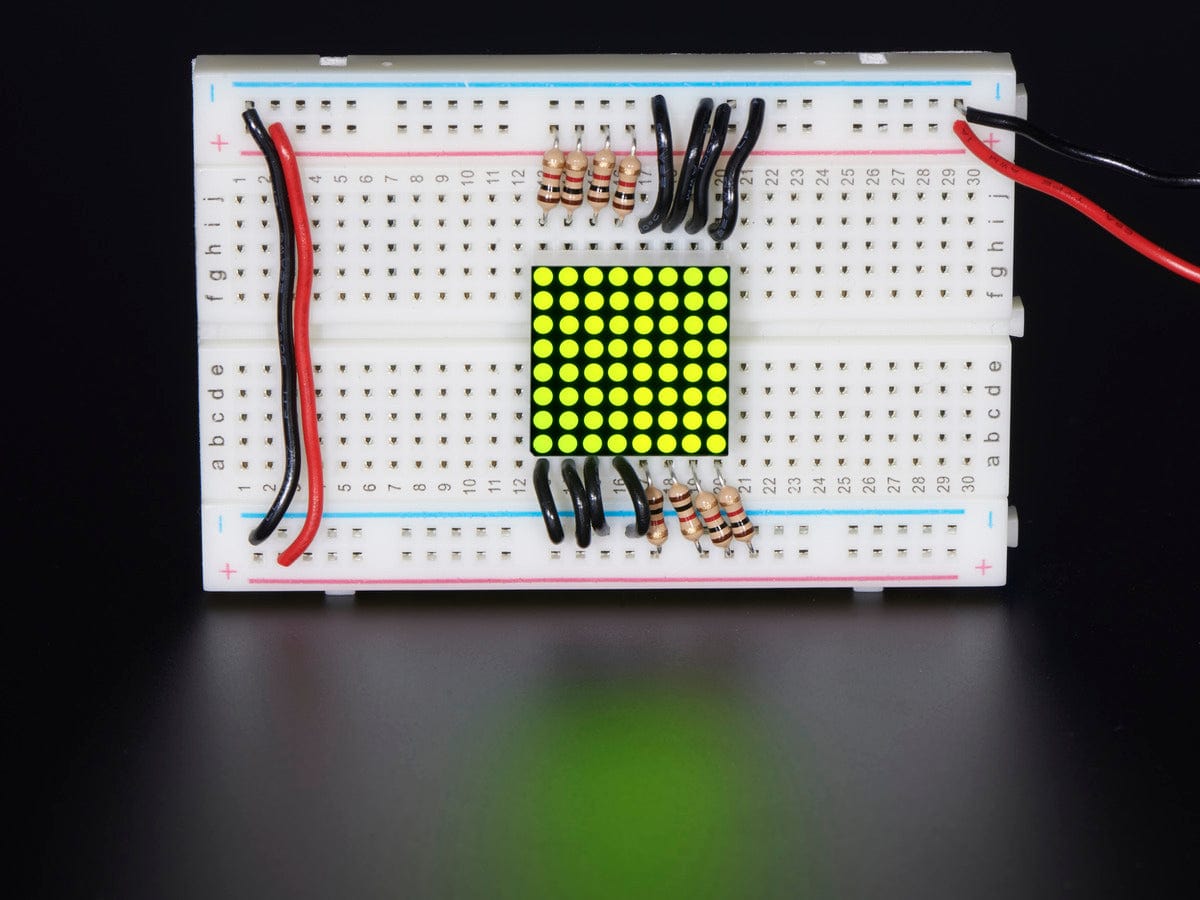 Miniature 8x8 Yellow-Green LED Matrix by The Pi Hut - The Pi Hut