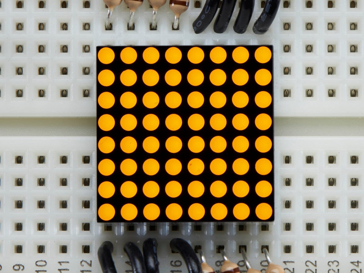 Miniature 8x8 Yellow LED Matrix by The Pi Hut - The Pi Hut