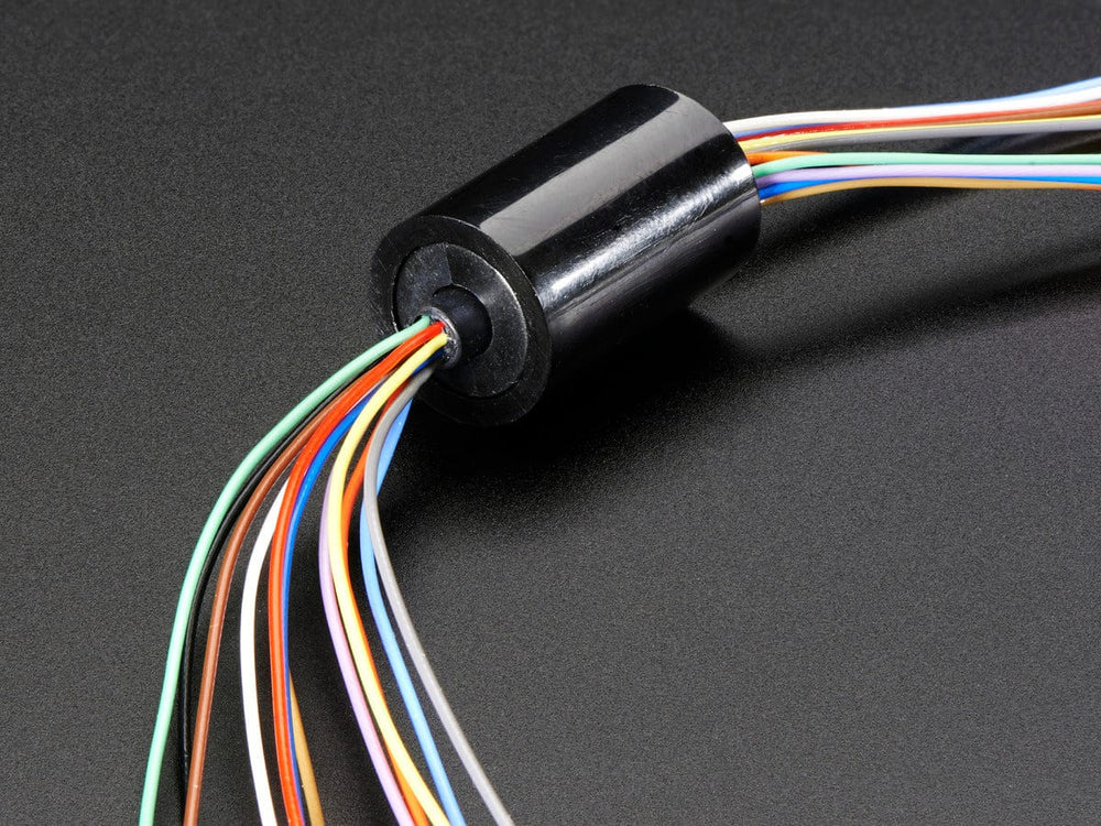 Miniature Slip Ring - 12mm diameter, 12 wires, max 240V @ 2A by The Pi Hut - The Pi Hut