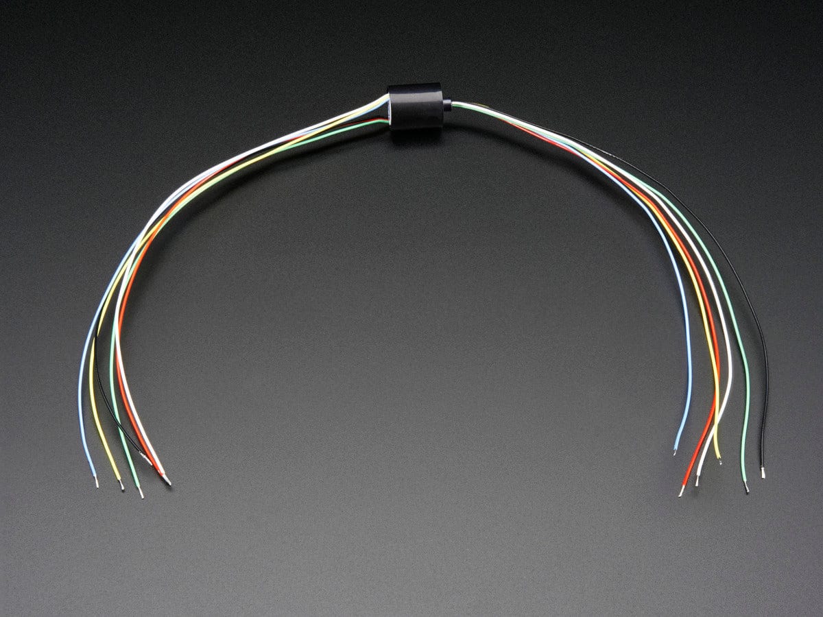 Miniature Slip Ring - 12mm diameter, 6 wires, max 240V @ 2A by The Pi Hut - The Pi Hut