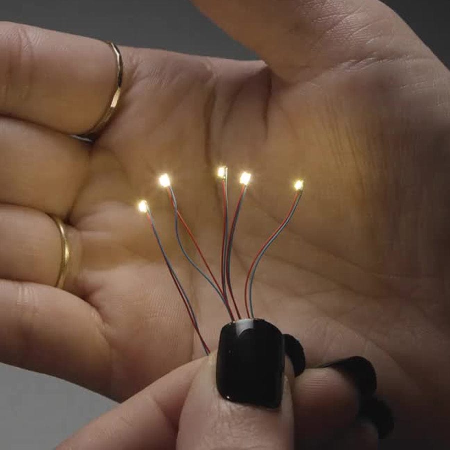 Miniature Wired Warm White LEDs - 0805 SMT (5 pack) by The Pi Hut - The Pi Hut