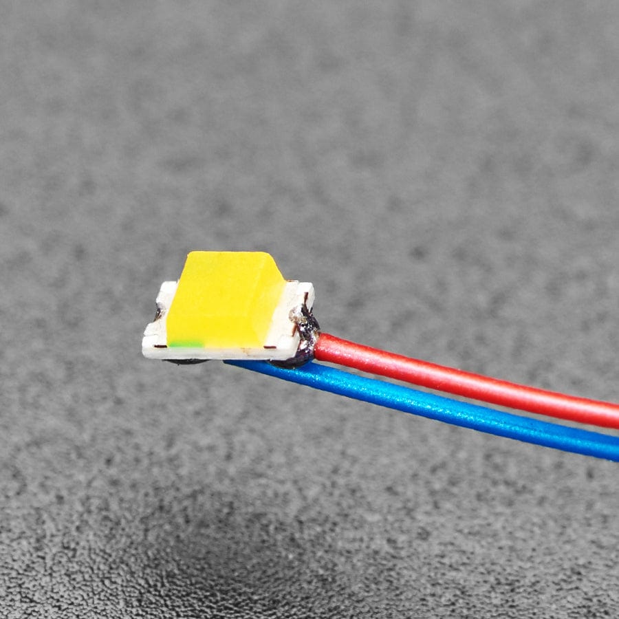 Miniature Wired Warm White LEDs - 0805 SMT (5 pack) by The Pi Hut - The Pi Hut