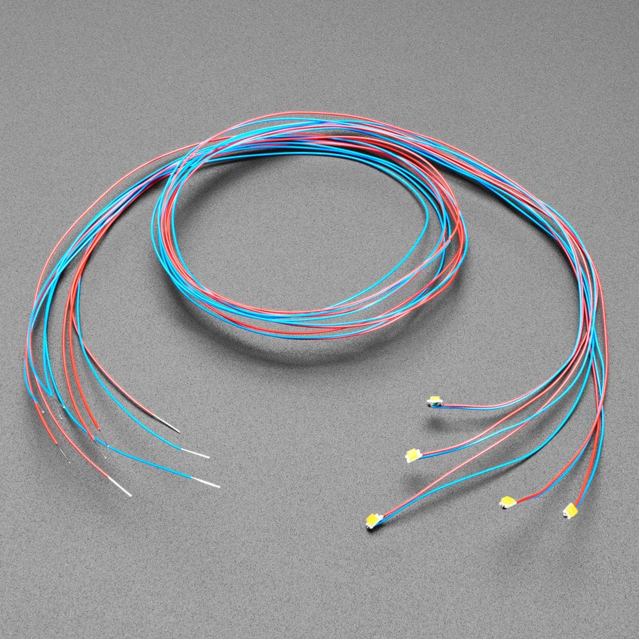 Miniature Wired Warm White LEDs - 0805 SMT (5 pack) by The Pi Hut - The Pi Hut