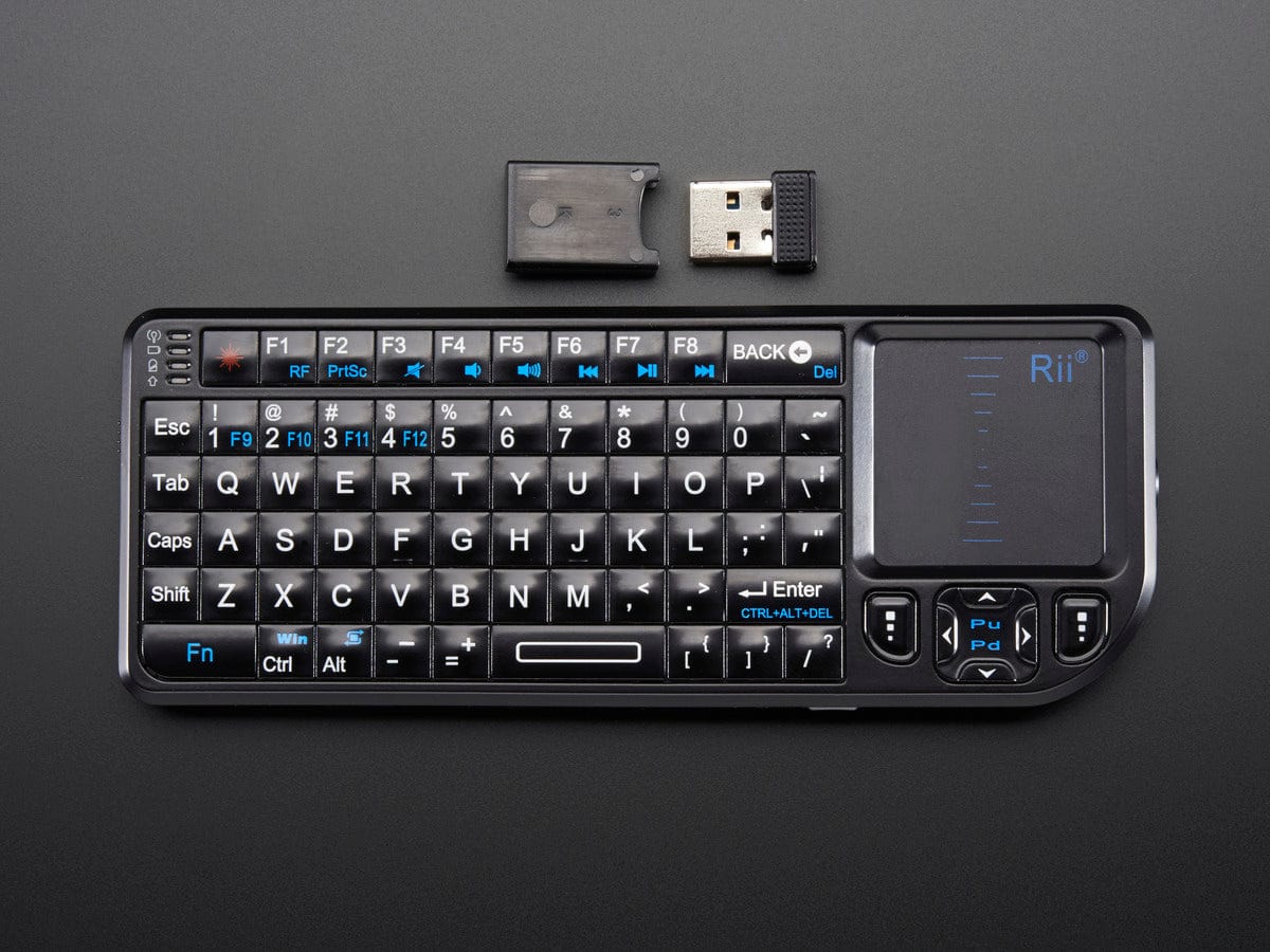 Miniature Wireless USB Keyboard with Touchpad by The Pi Hut - The Pi Hut