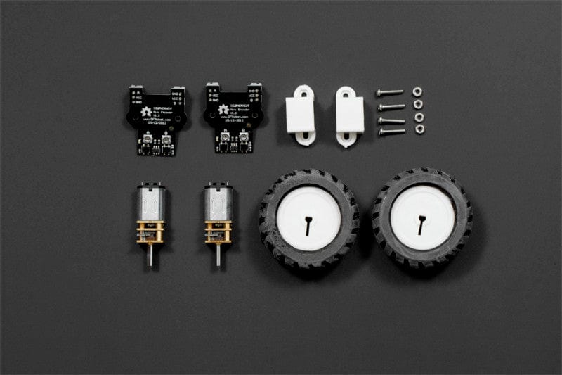 MiniQ Motor Wheel Set with Encoder by DFRobot - The Pi Hut