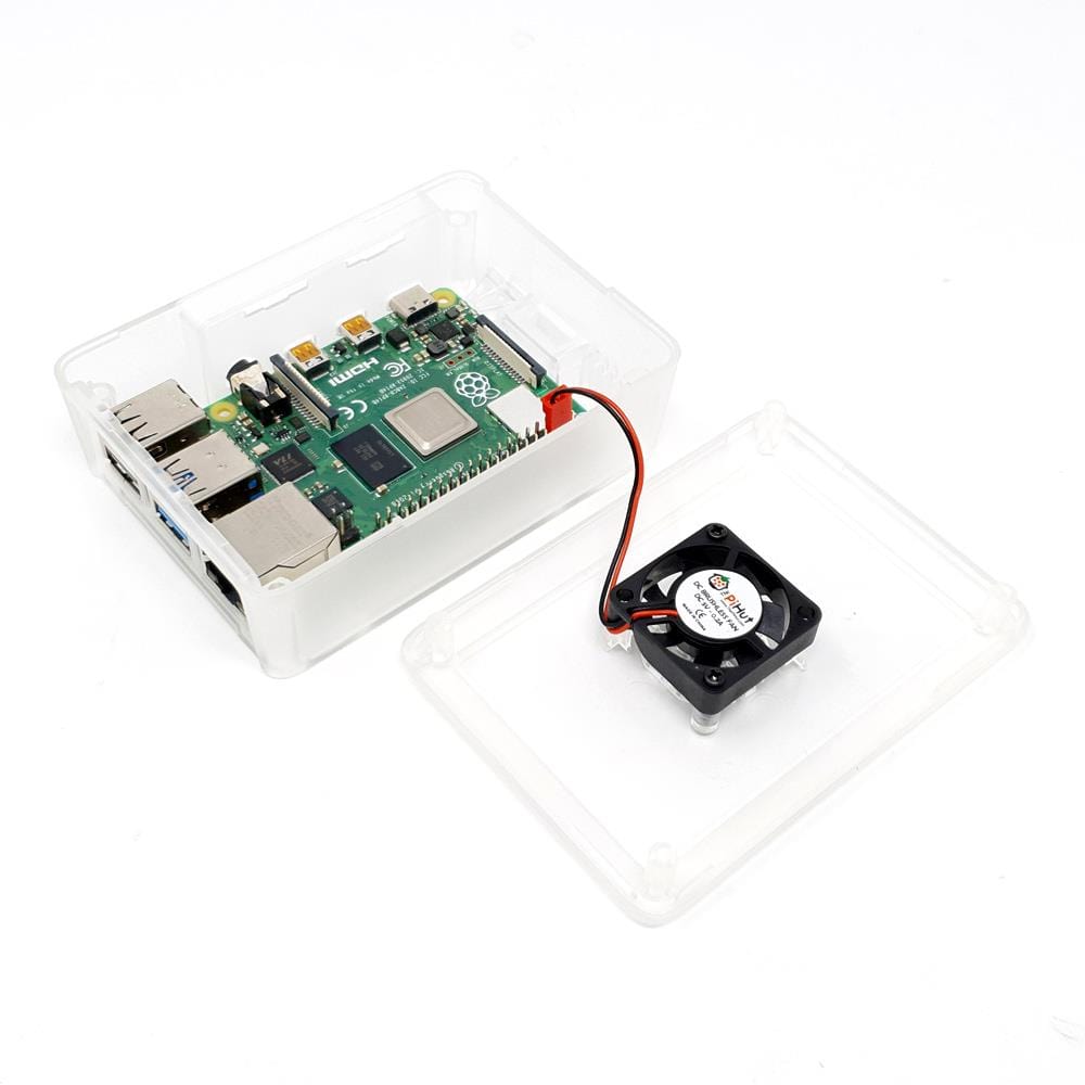 Modular Raspberry Pi 4 Case - Clear by The Pi Hut - The Pi Hut