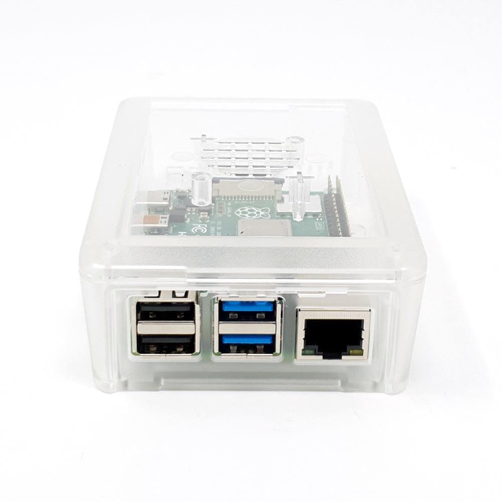 Modular Raspberry Pi 4 Case - Clear by The Pi Hut - The Pi Hut