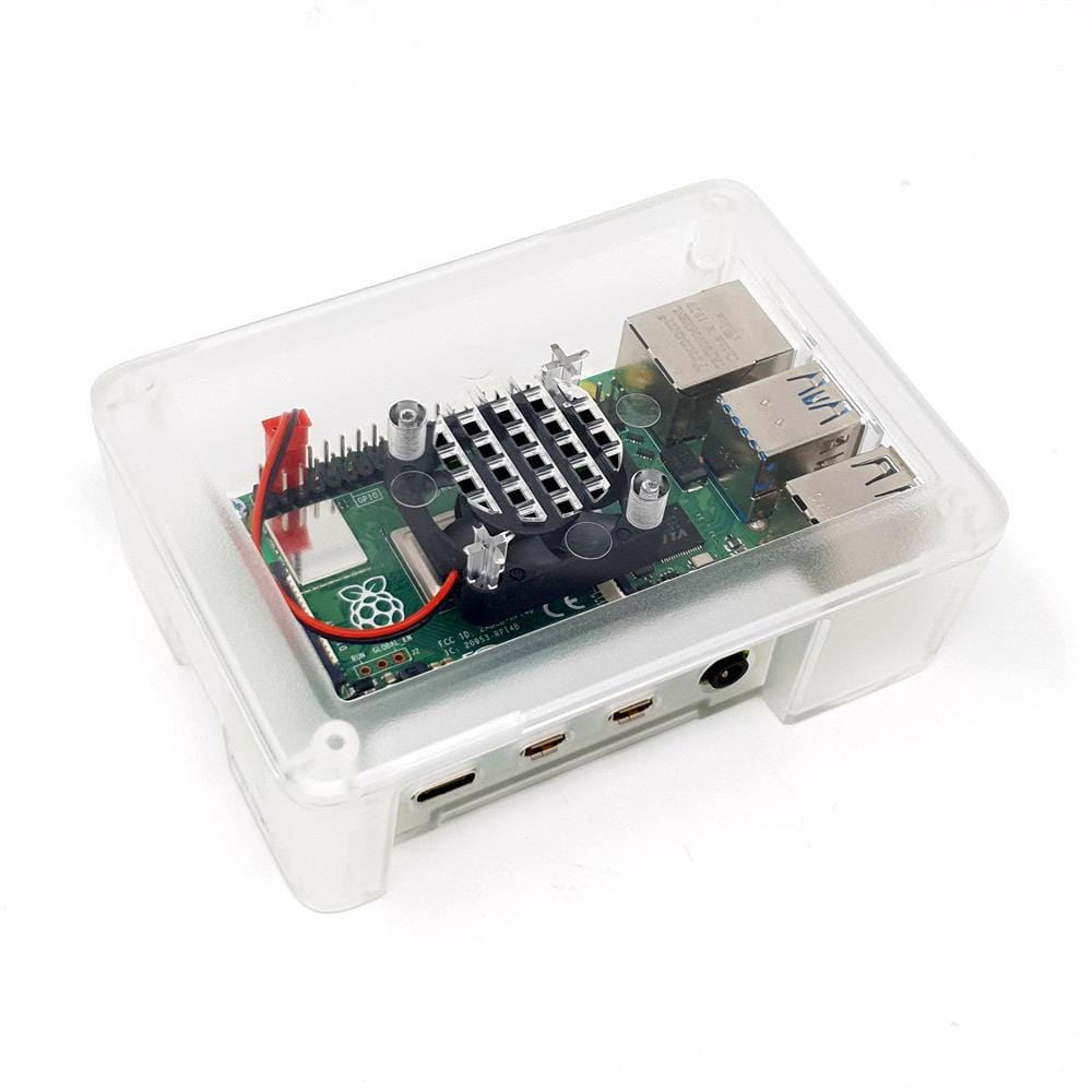 Modular Raspberry Pi 4 Case - Clear by The Pi Hut - The Pi Hut