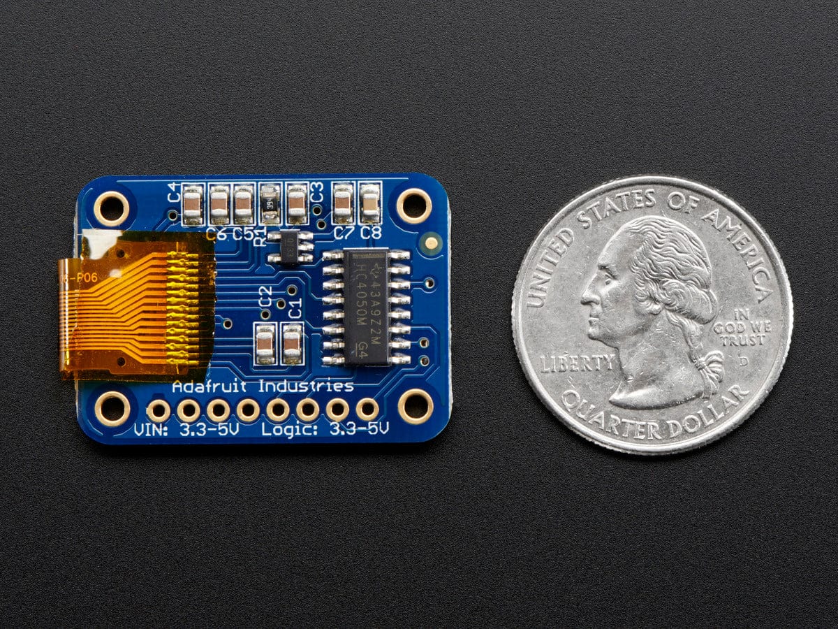 Monochrome 128x32 SPI OLED graphic display by Adafruit - The Pi Hut