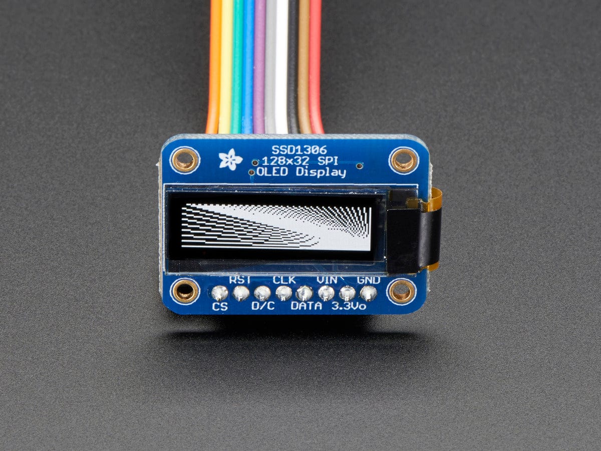 Monochrome 128x32 SPI OLED graphic display by Adafruit - The Pi Hut