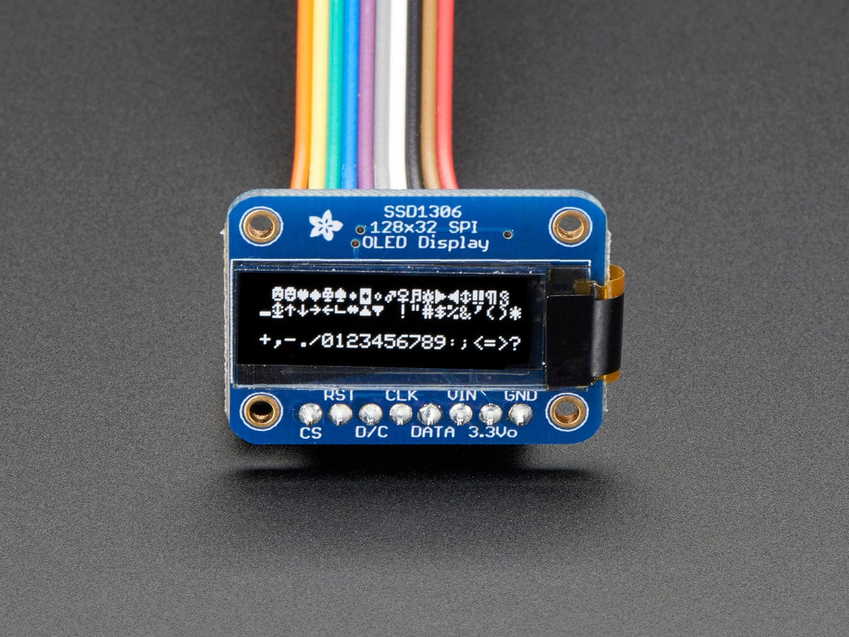 Monochrome 128x32 SPI OLED graphic display by Adafruit - The Pi Hut