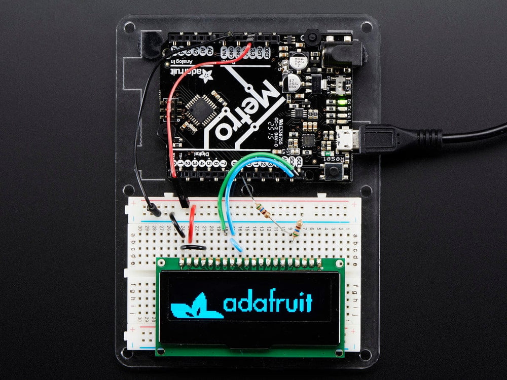 Monochrome 2.3" 128x32 OLED Graphic Display Module Kit by Adafruit - The Pi Hut